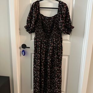Midi Flower Print Dress